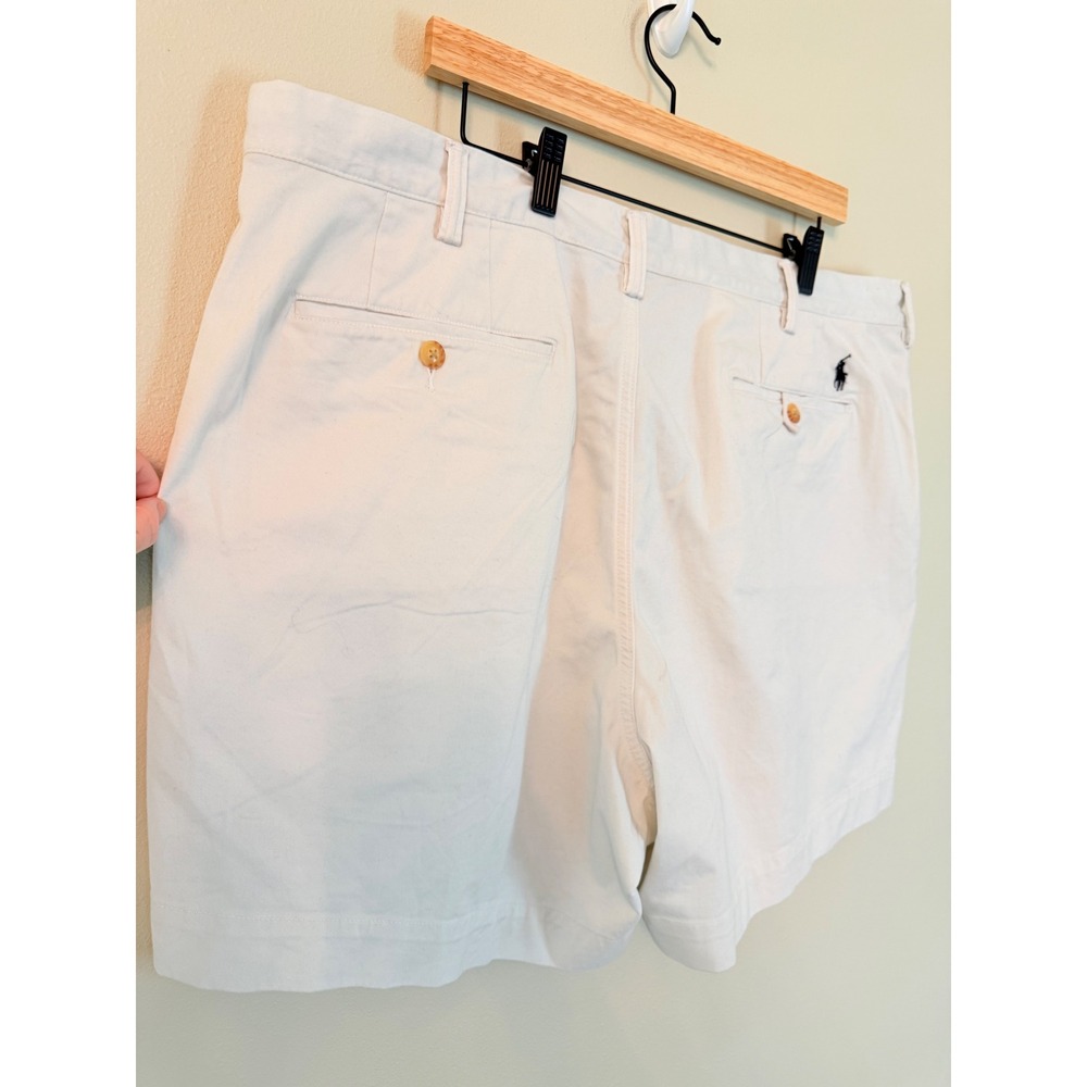 Polo Ralph Lauren Classic Fit 6" Chino Shorts Birch Tan Size 42 Stretch - Picture 5 of 9